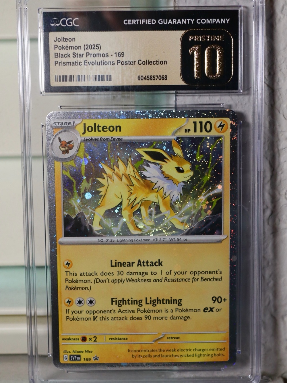 Pokemon Jolteon 169CGC Pristine 10 Cosmos Holo Promo SV S&V Promo Cards 2025 ENG